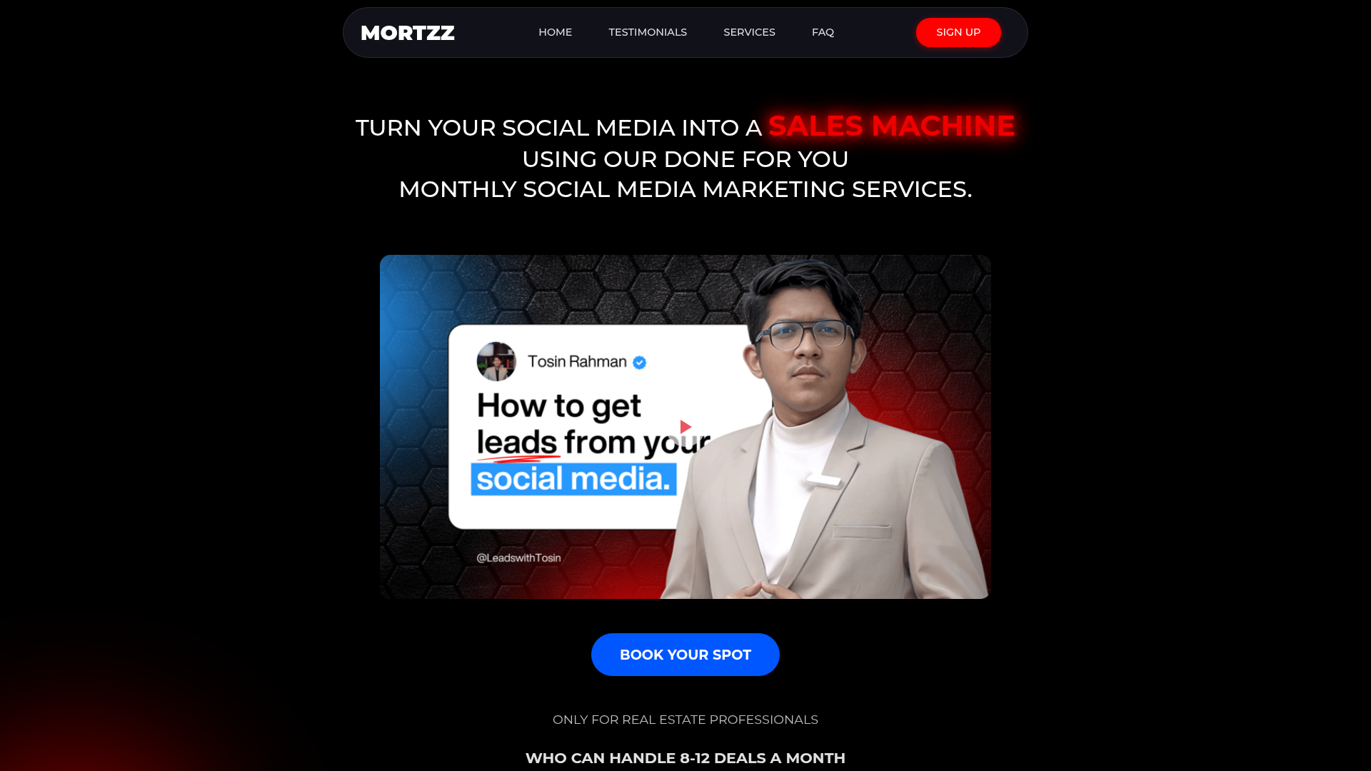 Mortzz — live website screenshot