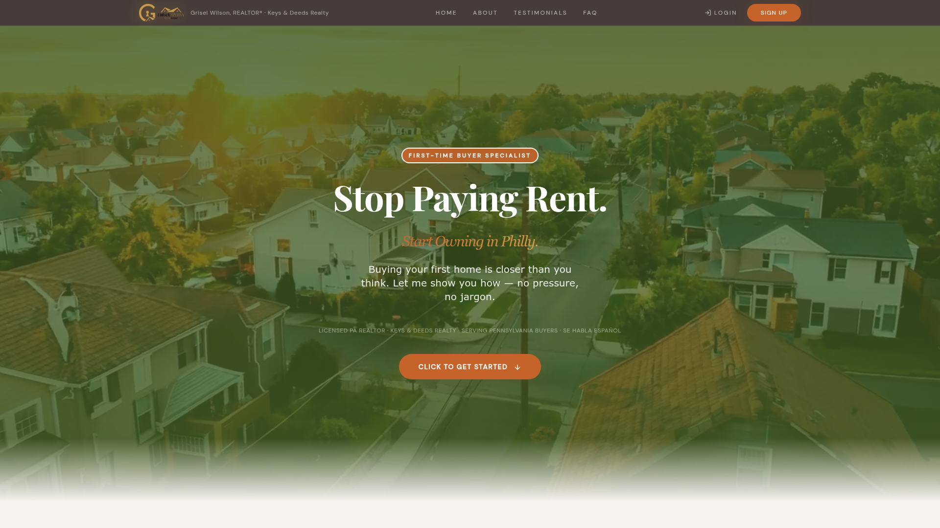 Unlock Philly · Grisel — live website screenshot